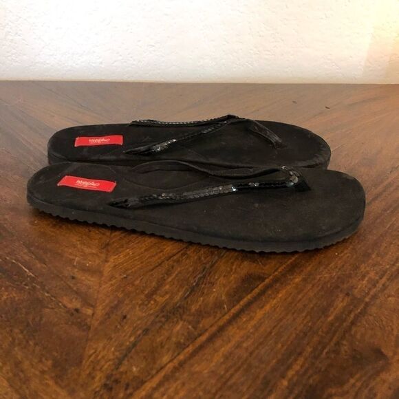 Black Mossimo sequin sandals worn once - Picture 4 of 4